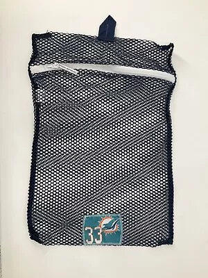 All Numbers Miami Dolphins Game Used Navy Mesh Laundry Bag Pick Your # Look • $14.99