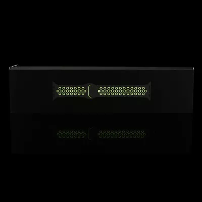 $44.68 • Buy Apple Watch 42mm 44mm 45mm 1 2 3 4 5 6 7 SE Nike Sport Band - Black / Lime Blast