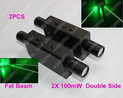 2xDouble Head Fat Beam Handheld Laser Light For Stage Laser Man Show Green 532nm • $200.55