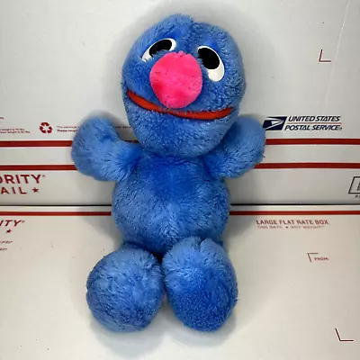 Vintage 1983 Playskool Sesame Street BLUE GROVER MUPPET 13  Plush/Stuffed • $0.99