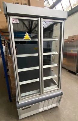 £749.99 • Buy Multi-Deck Display Fridge 4 Shelves Double Doors Light 2 Door Chiller Wheels