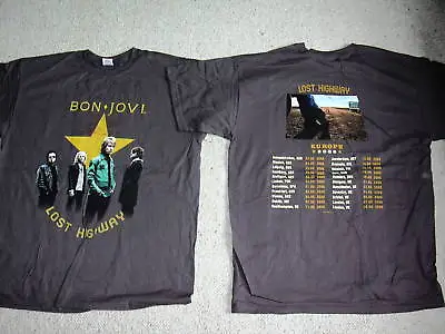 £10.99 • Buy Bon Jovi Photo Star Lost Highway Europe 2008 Tour T Shirt Xl New Official Rare