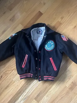 Vintage 90s Rennoc Hockey Letterman Varsity Jacket Youth Rockets Youth L Tacoma • $55