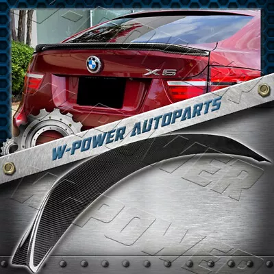 Real Carbon Fiber For 2008-2014 BMW E71 X6 SUV P2-Style Rear Trunk Spoiler Wing • $129.41