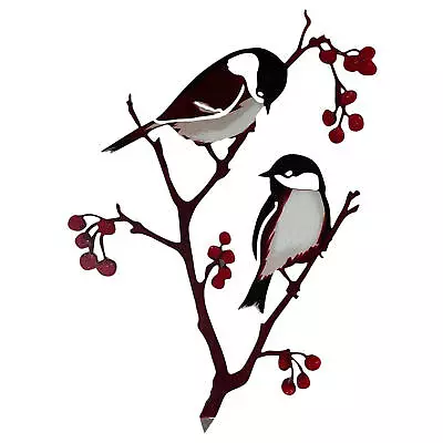 Chickadee Garden Stakes Decorative Metal Garden Decoration Home Decor Rust Bird • $15.39