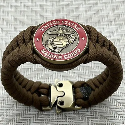 Marine Corps Bracelet; Coyote Brown Fishtail • $41