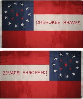 $9.88 • Buy Cherokee Braves Indian Premium Quality Super Poly 3x5 Flag Banner 