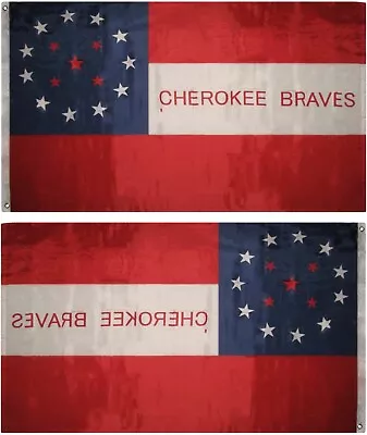 $9.88 • Buy Cherokee Braves Indian Premium Quality Super Poly 3x5 Flag Banner 
