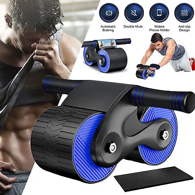 Ab Roller Wheel With Elbow Support Automatic Abdominal Exercise Wheel (Blue) • $20.99