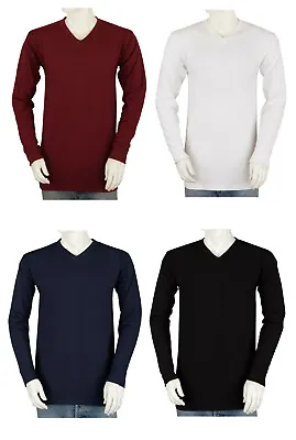 Styllion Big And Tall Mens Shirts - V Neck Long Sleeve - Heavy Weight - VLS • $14.99