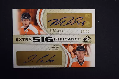 Jeff Carter Mike Richards 2010-11 SP Game Used Extra SIGnificance Dual Auto /25 • $34.99