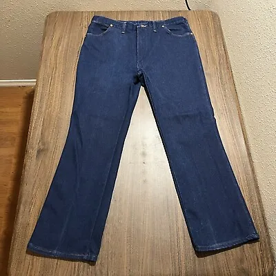 Vintage 60’s WRANGLER Denim Workwear Western Jeans 38x30 New BLUE BELL Selvedge • $175