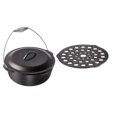 Cast Iron Dutch Oven Iron Cove 9-Quart Meat Rack/Trivet Pre-Seasoned 8-inch • $110.70