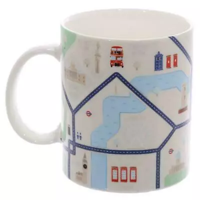 World Famous London Map Design Bone China Mug Novelty Gift Mug • £6.99