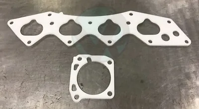 Thermal Intake Manifold And 70mm Throttle Body Gasket Set For Honda CRV B20 • $34.95