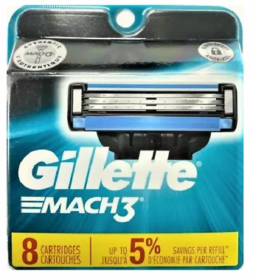 Gillette Mach3 Razor Blade Refills 8 Cartridges • $13.99