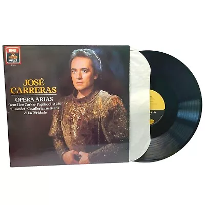 Jose Carreras Opera Arias And Duets Vinyl LP EMI Angel Don Carlos Pagliacci Aida • $11.95