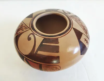 $90 • Buy Older Hopi Polychrome Pottery Bowl Seed Pot By Adelle Nampeyo