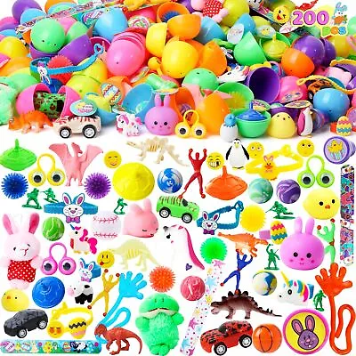 200 Pcs Toys Plus Stickers 2 3/8  Prefilled Easter Eggs • $41.80