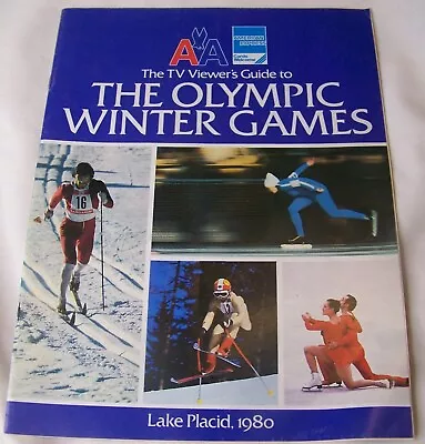 1980 TV Viewers Guide To XIII Olympic Winter Games Lake Placid American Airlines • $15.99