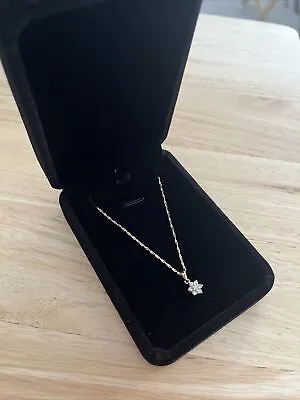 9 Carat Gold Diamond Necklace / Pendant - 18” Gold Chain • £174.99