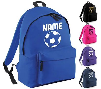 Personalised Football Backpack Boys Girls Any Name School Rucksack PE Kit Gift • £14.75
