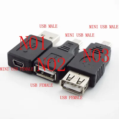 Mini Usb To USB 2.0 Male Female Jack Converter Connector Adapter Extension Plug • $1.86