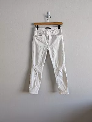 J Brand Jeans Women's Size 27 White Rocks Mid Rise Distressed Skinny Comfort • $18.99