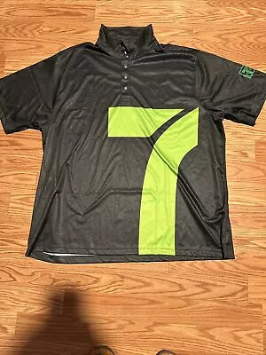 7 Eleven Polo Shirt Adult 3XL Employee Uniform Black & Green Short Sleeve Mens • $19.95