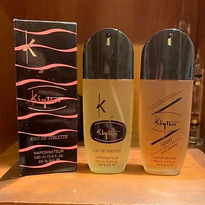 K De Klytia Vaporisateur Perfume 3.4 Oz & Klytia Sport Pour Homme 3.4 Oz *RARE* • $35