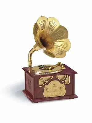 Phonograph Wind-Up Music Box With A Storage Drawer • $33.50