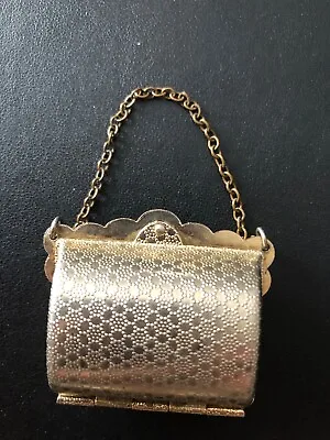 Tiny Mini 1950s 0r 1960's Mid Century Vintage Gold Metal Coin Purse Adorable • $4.99