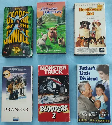 Vhs Tapes Lot Of 6 Family Movies (beethoven's 2nd Monster Truck Bloopers Etc.) • $5.95