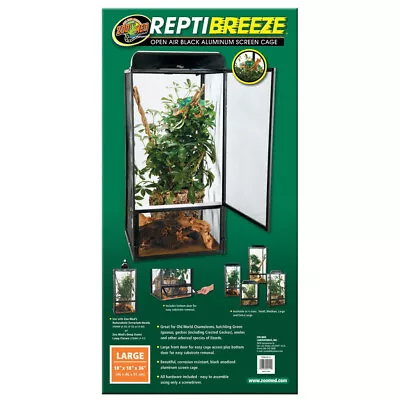 REPTIBREEZE ALUMINUM SCREEN CAGE LG (18x18x36in) • $134.97