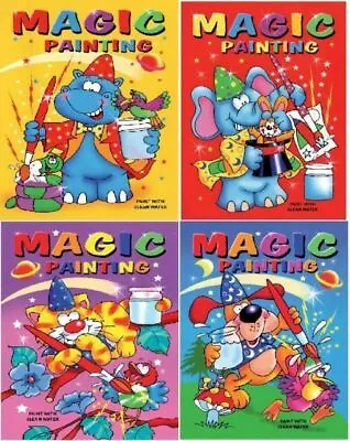 4 X Magic Paint With Water Painting Colouring Book Kids Children's 21cm X 15cm • £3.55