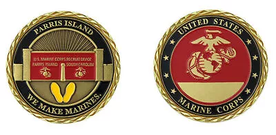Challenge Coin U.S. MARINE CORPs PARRIS ISLAND CHALLENGE COIN • $17