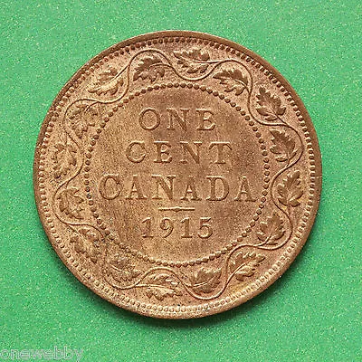1915 Canada GEF With Lustre 1 Cent SNo40473 • £19.95