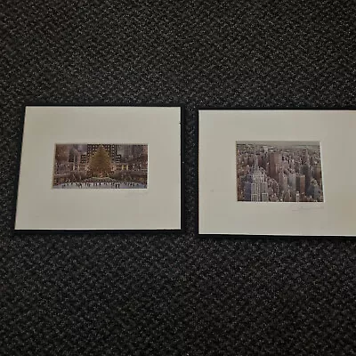 Michael Leu New York City Rockefeller Center Christmas 2 Signed Serigraphs! • $52