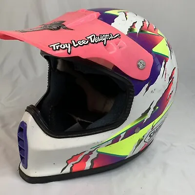 Vintage Shoei Troy Lee Designs Motocross Bmx Motorcycle Helmet SNELL Japan Sz L • $175