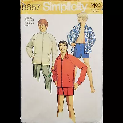 Vintage Simplicity Men's Jacket & Swim Shorts Pattern #8857 Size 42 CUT • $8.99