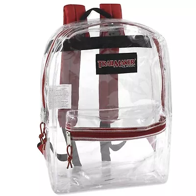 Clear Backpack Reinforced Straps School Security Sporting Events Storage • $22.68