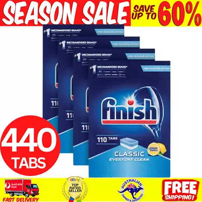 440PK Finish Dishwashing Tablets Lemon Sparkle Classic Dishwasher Tabs • $123.33