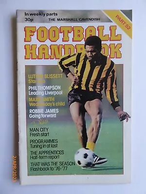 £1.80 • Buy Football Handbook Part 52, Marshall Cavendish, 1979, GC