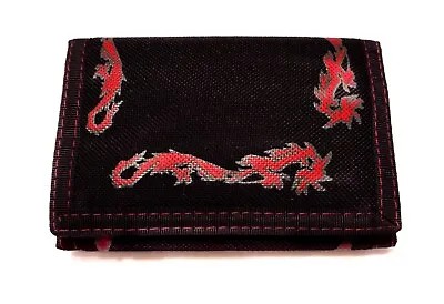 Levis Canvas Wallet Black With Red Dragons Barely Used • $5