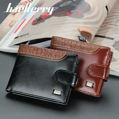 $15 • Buy Baellerry Soft Leather Bifold Wallet Men's Purse Card Slots Coin Pocket