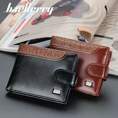 $15 • Buy Baellerry Soft Leather Bifold Wallet Men's Purse Card Slots Coin Pocket
