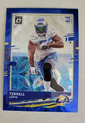 2020 Donruss Optic Terrell Lewis Rookie Blue Scope Prizm SP #141 L.A Rams Hot  • $2.49