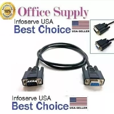 RS232 Serial Cable 9pin Male/Female Straight ThroughRS232 DB9Pin Male To Female • $3.99