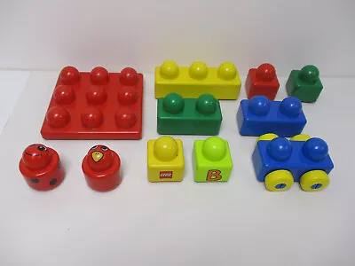 (RB24/7) LEGO Duplo Primo Baby Set Car Plate 3 X Rattle - Stone • $36.66