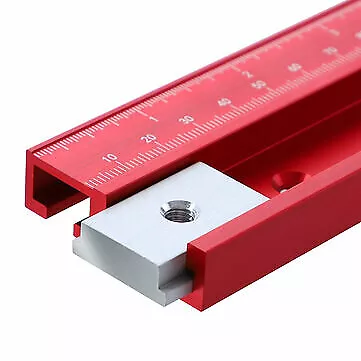 300-1220mm Red Aluminum Alloy 45 Type T-Track Laser Scale Woodworking T-slot Mit • $75.55